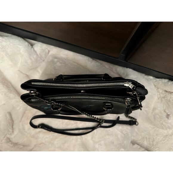 Classy Coach Mini Bennett Satchel in Black Floral Beautiful - Picture 8 of 10